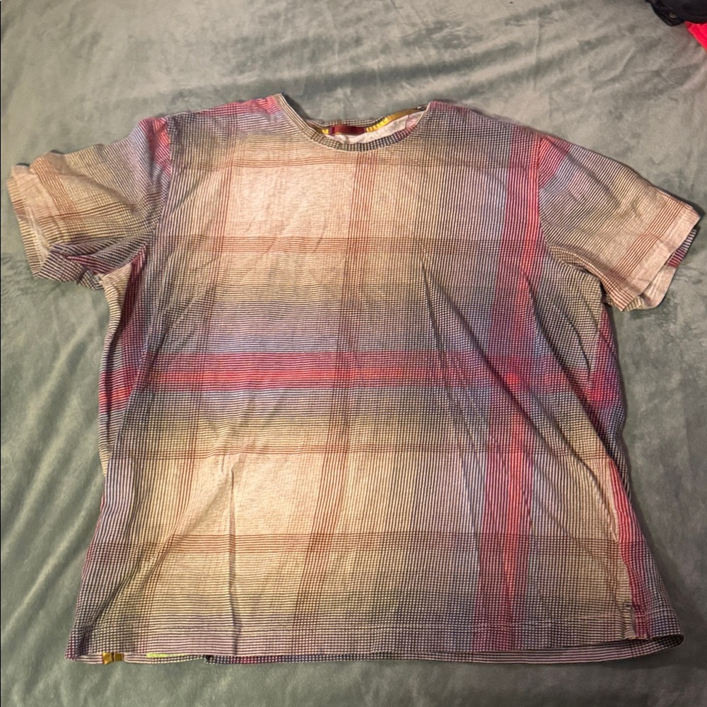 Robert Graham Men's Short Sleeve Plaid Tee - Red and Blue